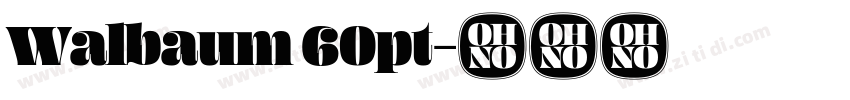 Walbaum 60pt字体转换 Walbaum 60pt字体转换